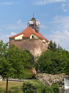 Peitzer Festungsturm eingerüstet - Bernd Opel